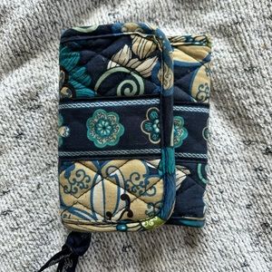 Vera Bradley Mid Floral Blue Trifold Wallet